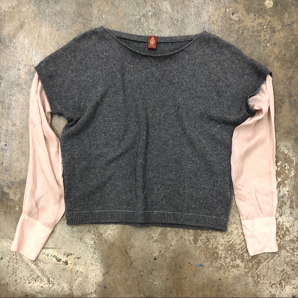 Dondup Sweater Shirt Combo Cashmere Merino Wool S